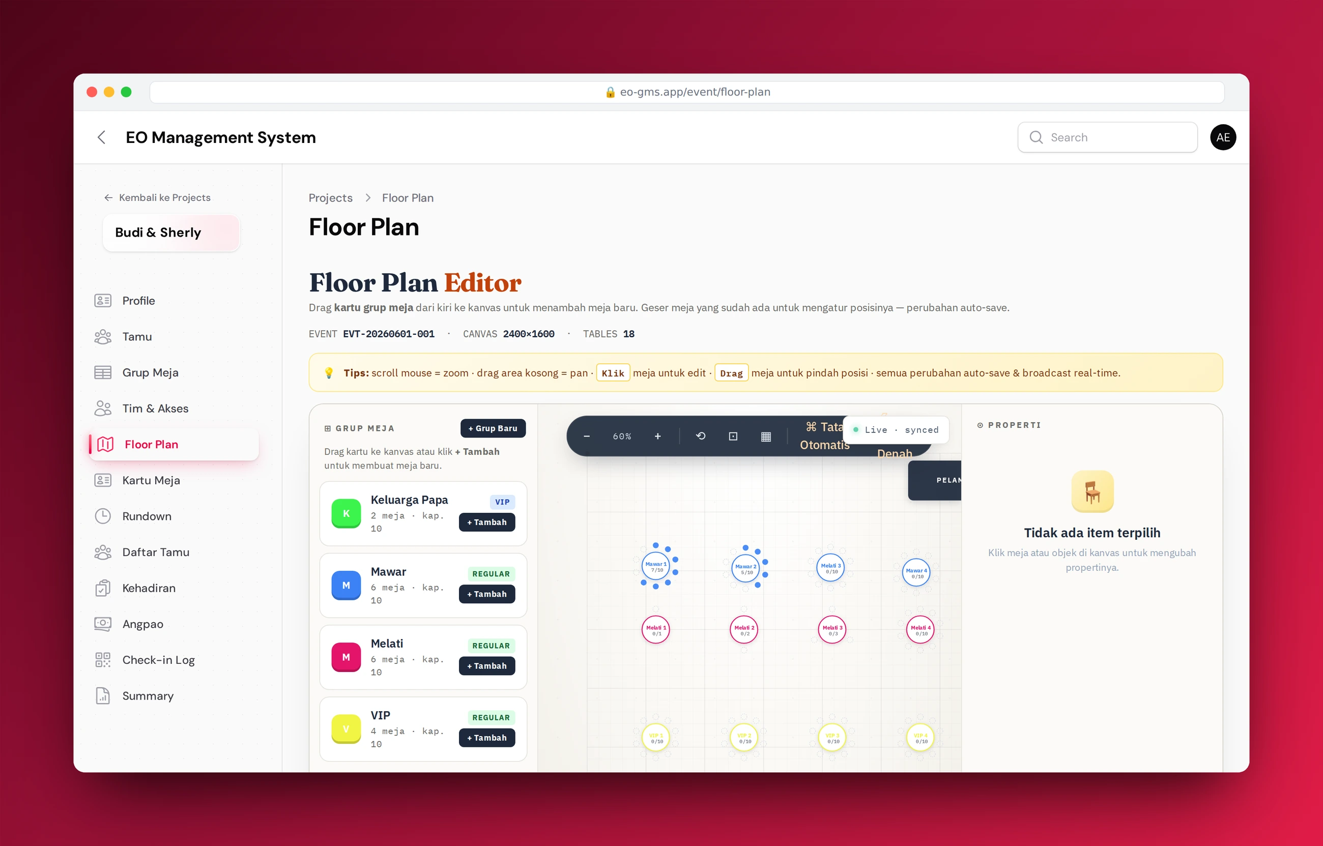 Floor plan editor